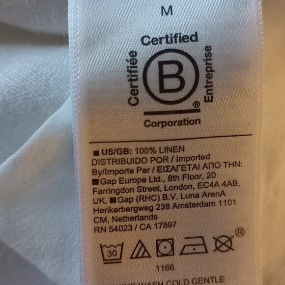 ATHLETA white linen elastic waist pants - Picture 9 of 9